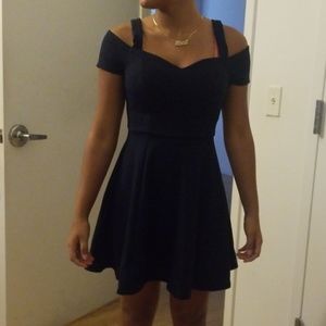 navy mini dress